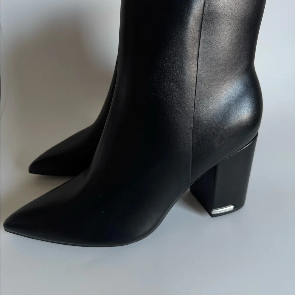 Calvin Klein Black Heeled Boots - Picture 1 of 2